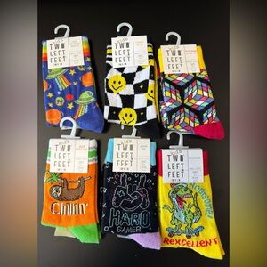 Kids Two Left Feet Sock Lot Sizes 8-13